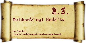 Moldoványi Beáta névjegykártya