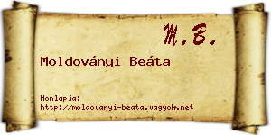 Moldoványi Beáta névjegykártya